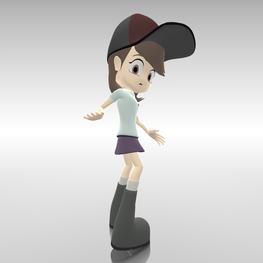 Little Girl Cartoon Character preview image 1